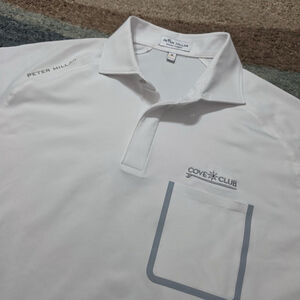 Peter Millar Summer Comfort Polo Shirt Medium White Cove Club Golf